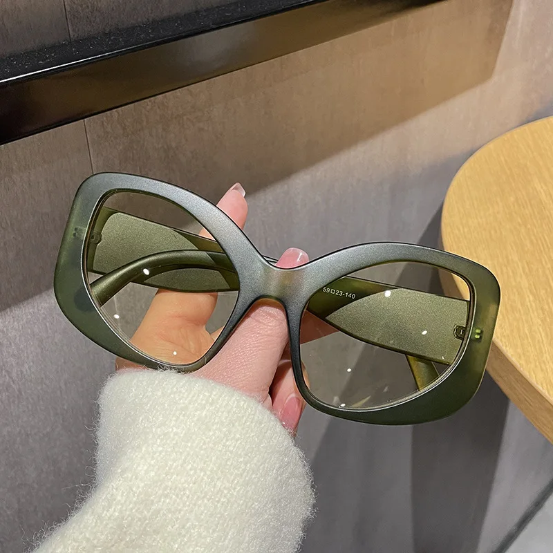 Lunettes de soleil vintage à grande monture pour hommes et femmes, lunettes de soleil de créateurs de marque de luxe, punk populaire, hip hop, ET Bat Shades, UV400