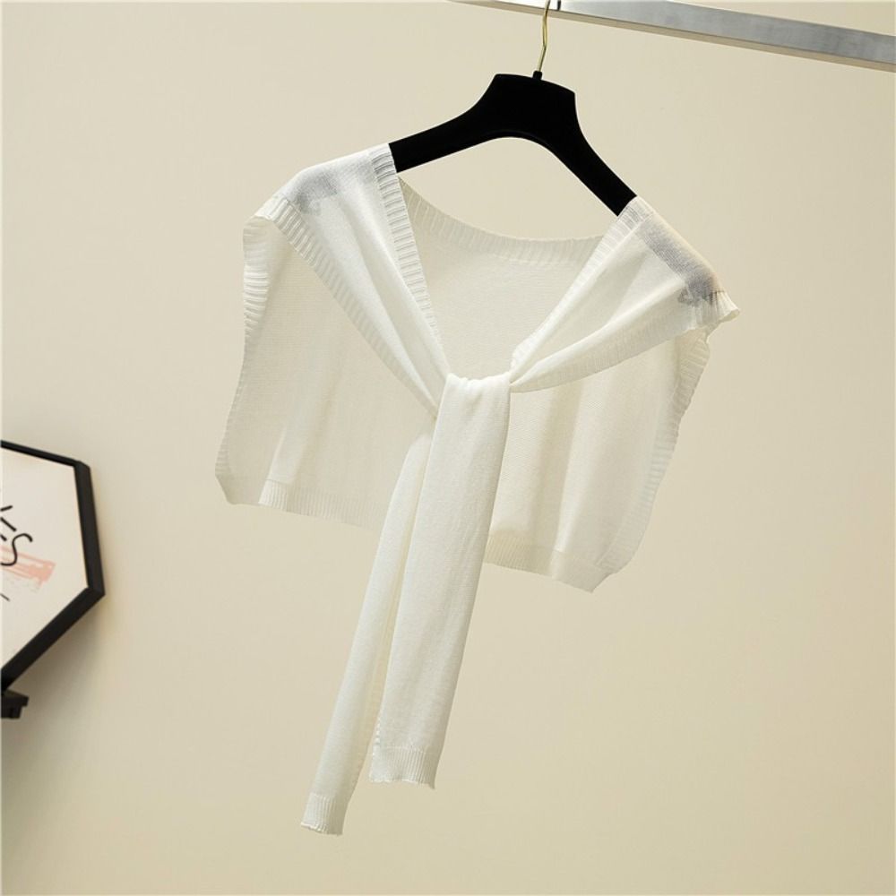 Nouveau châle femme couleur bonbon en dentelle côtelée, châle d'été ultra-fin, fausse collier cape, accessoires vestimentaires