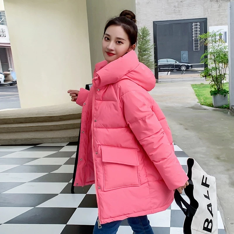 2025 hiver nouvelles femmes doudoune rembourrée veste d'hiver en vrac épais chaud coton manteau femme à capuche Parkas manteau longue femmes vêtements d'extérieur