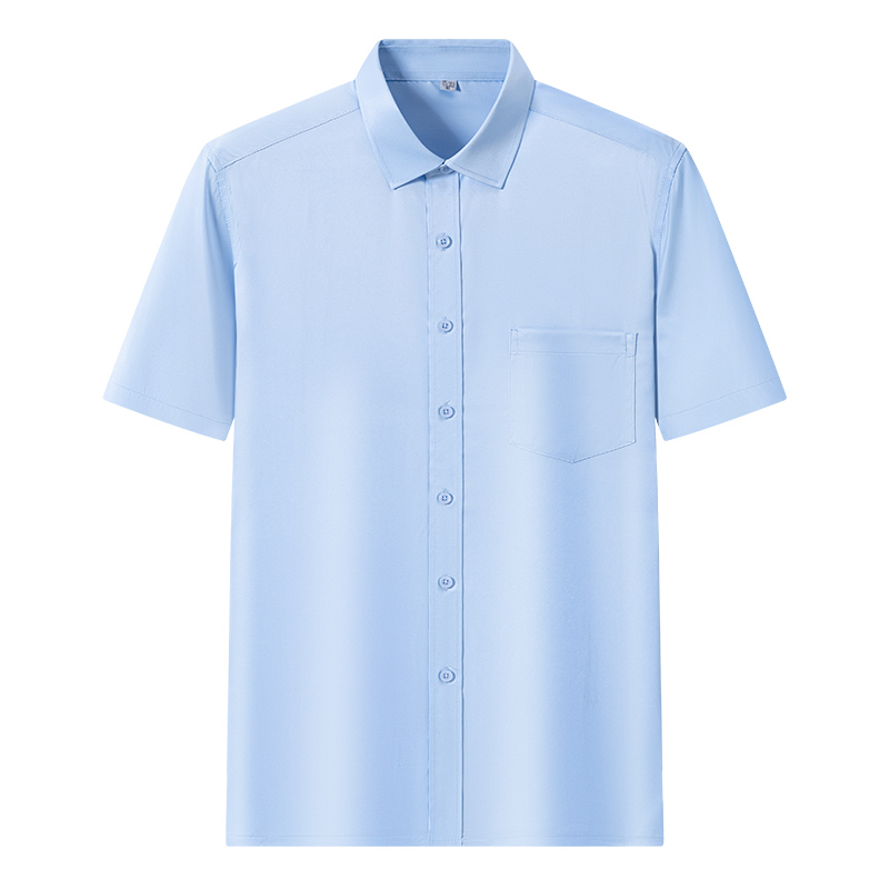 Chemise habillée à manches courtes pour homme, en coton doux et agréable pour la peau, respirante, boutonnée avec poche, haut décontracté d'été pour homme
