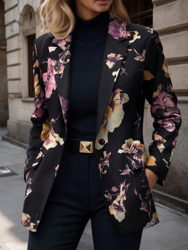 Manteau Blazer élégant pour femmes, vestes de costume surdimensionnées à revers, nouvelle collection printemps-automne 2026, vêtements d'extérieur amples décontractés pour dames de bureau