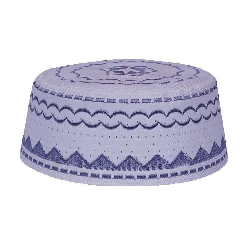 Chapeaux de prière islamiques pour hommes, en coton brodé, pour le Ramadan, Kippa juive, Turban arabe du Moyen-Orient, Casquette Saoudienne et des Émirats Arabes Unis