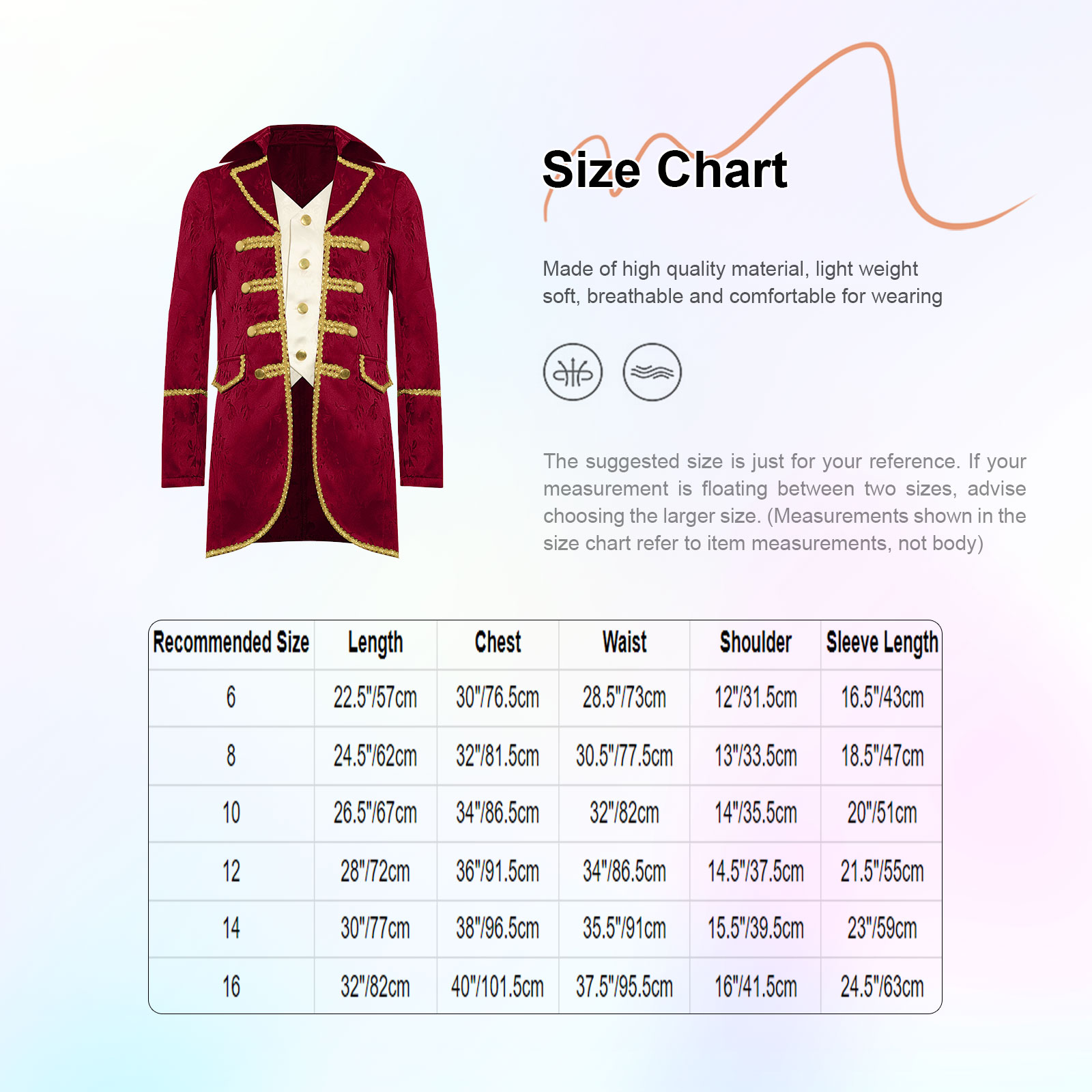 Manteau victorien rétro médiéval pour garçons, manches longues, coupe dorée, fausse veste 2 en 1, uniforme gothique Steampunk, Costume d'halloween