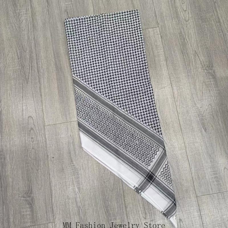 D0UB Religieux adulte Keffiyeh Headscarf Turbans Jacquards Pattern Arab Scarf Fiffite Outdoor For