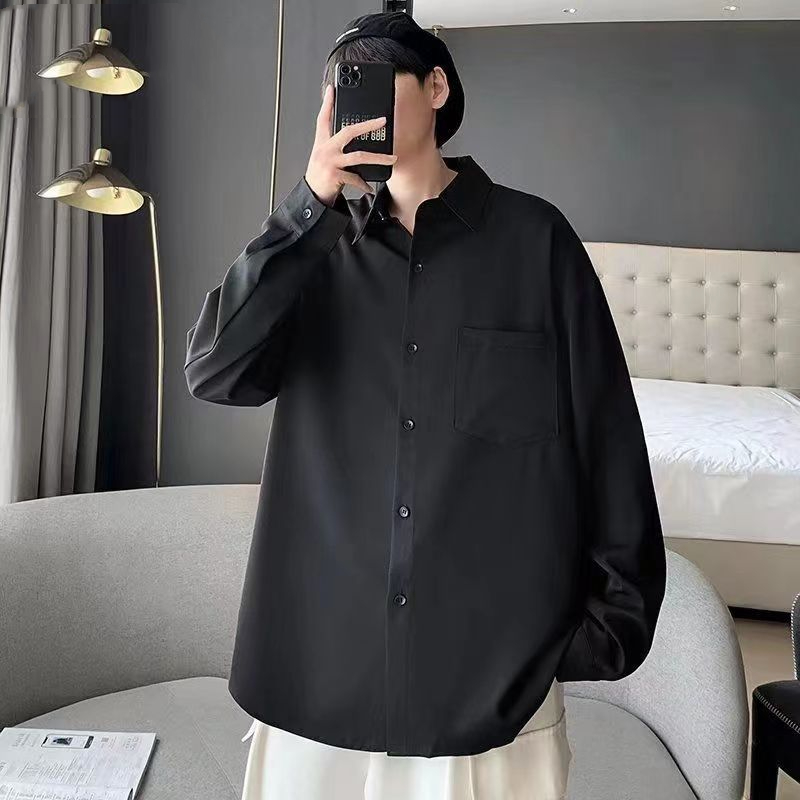 Chemise polyvalente à manches longues pour hommes, vêtements intérieurs sans fer, chemise patchwork à boutons, haut décontracté, léger, style Mmob