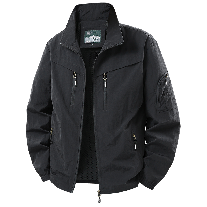 Veste Homme Printemps Automne Nouvelle Collection – Blouson Décontracté à Capuche Couleur Unie – Manteau Professionnel Homme Tailles M-7XL 8XL avec Capuche Amovible