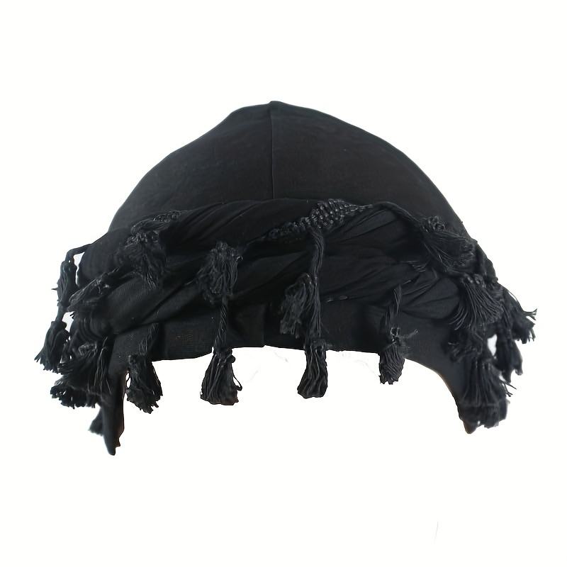 Vintage Twist Turban Head Wraps pour hommes Stretch Modal et Satin Turban écharpe cravate pour cheveux fermeture à cordon et lavage en machine