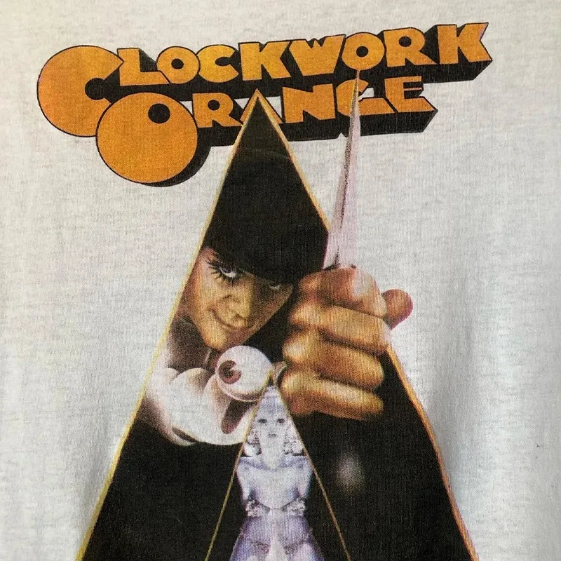 Hauts pour femmes A Clockwork Orange film périphérique ample rue coton hommes et femmes polyvalent T-Shirt à manches courtes