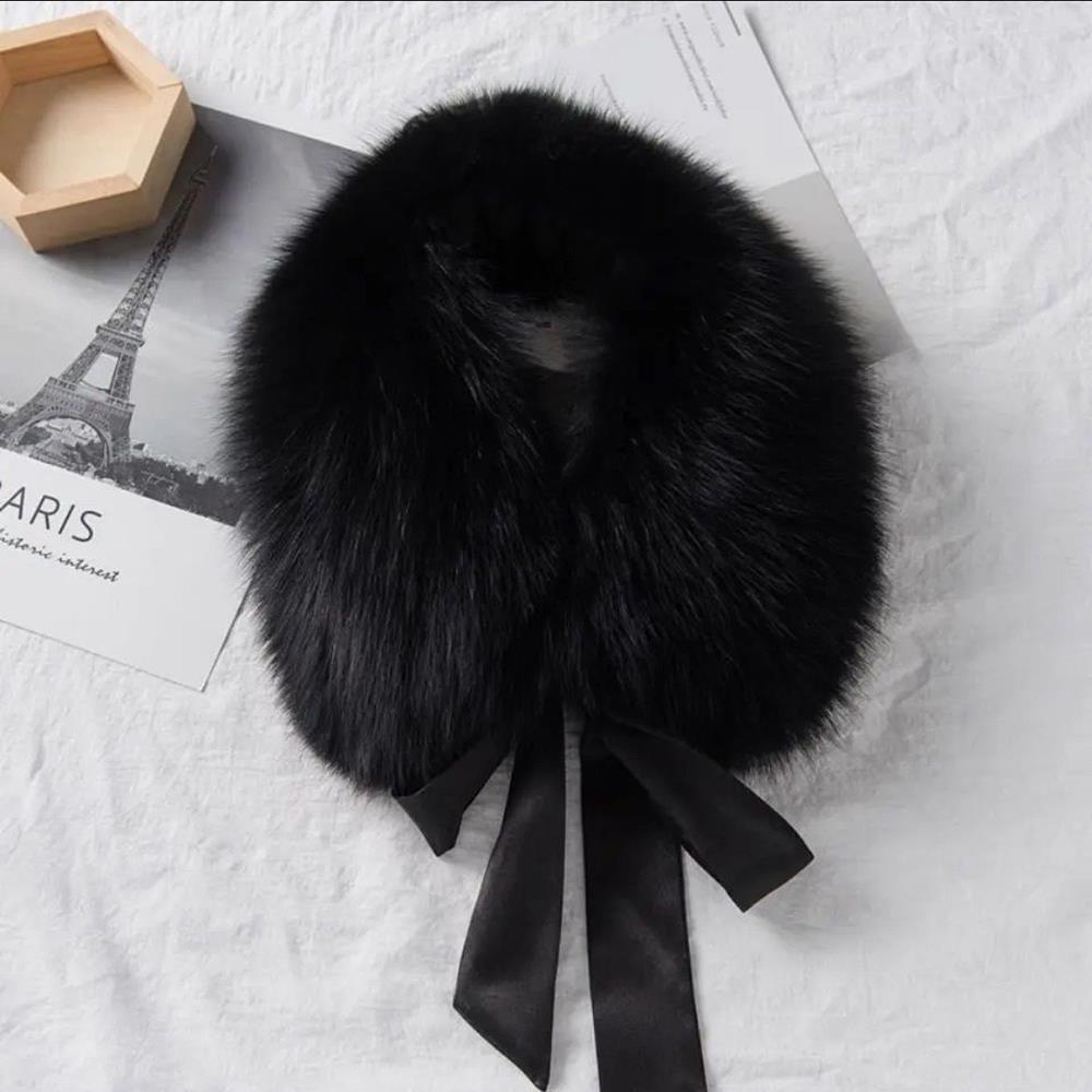 Hiver cou plus chaud col de fourrure de raton laveur fourrure écharpe femmes manteau capuche décor luxe col de fourrure pour manteau mode chaud manteau châle