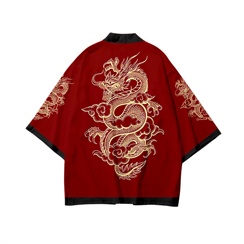 Kimono japonais pour enfants de 3 à 14 ans, Costume traditionnel pour garçons et filles, imprimé carpe ondulée, veste Cardigan Haori, vêtements de plage pour enfants, cape