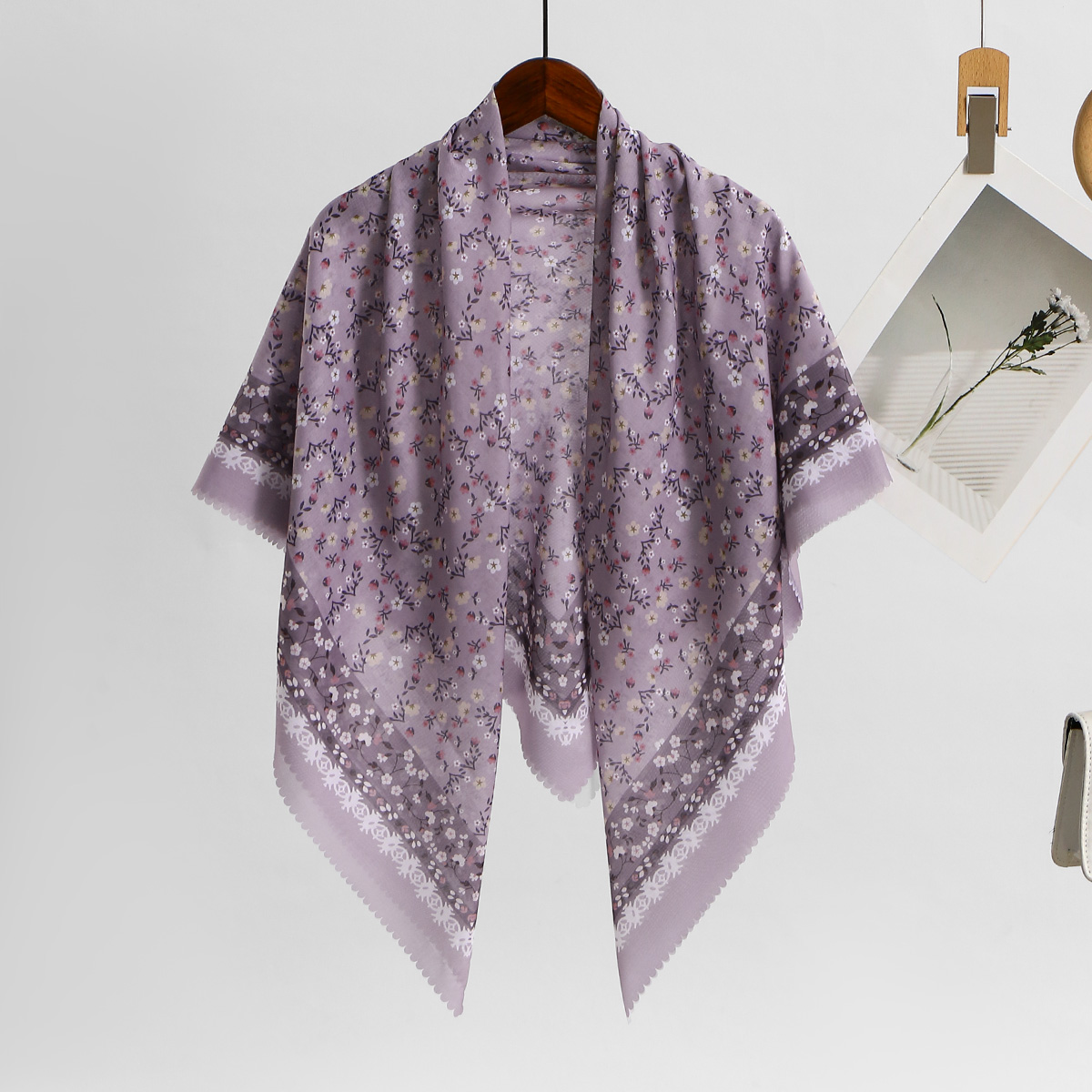 Foulard carré imprimé en viscose de 110 cm pour femme, hijab musulman, écharpe du Ramadan, turban de l'Aïd de Malaisie, foulards pour jeune fille