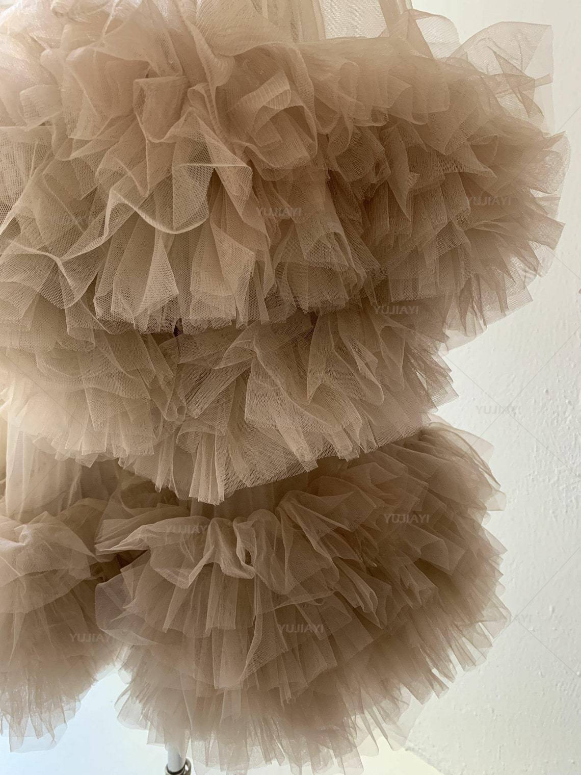 Dames Robe de chambre Perspective pure courte Robe en Tulle gonflé grossesse Robe de maternité femmes chemise de nuit vêtements de nuit pour Photoshoot