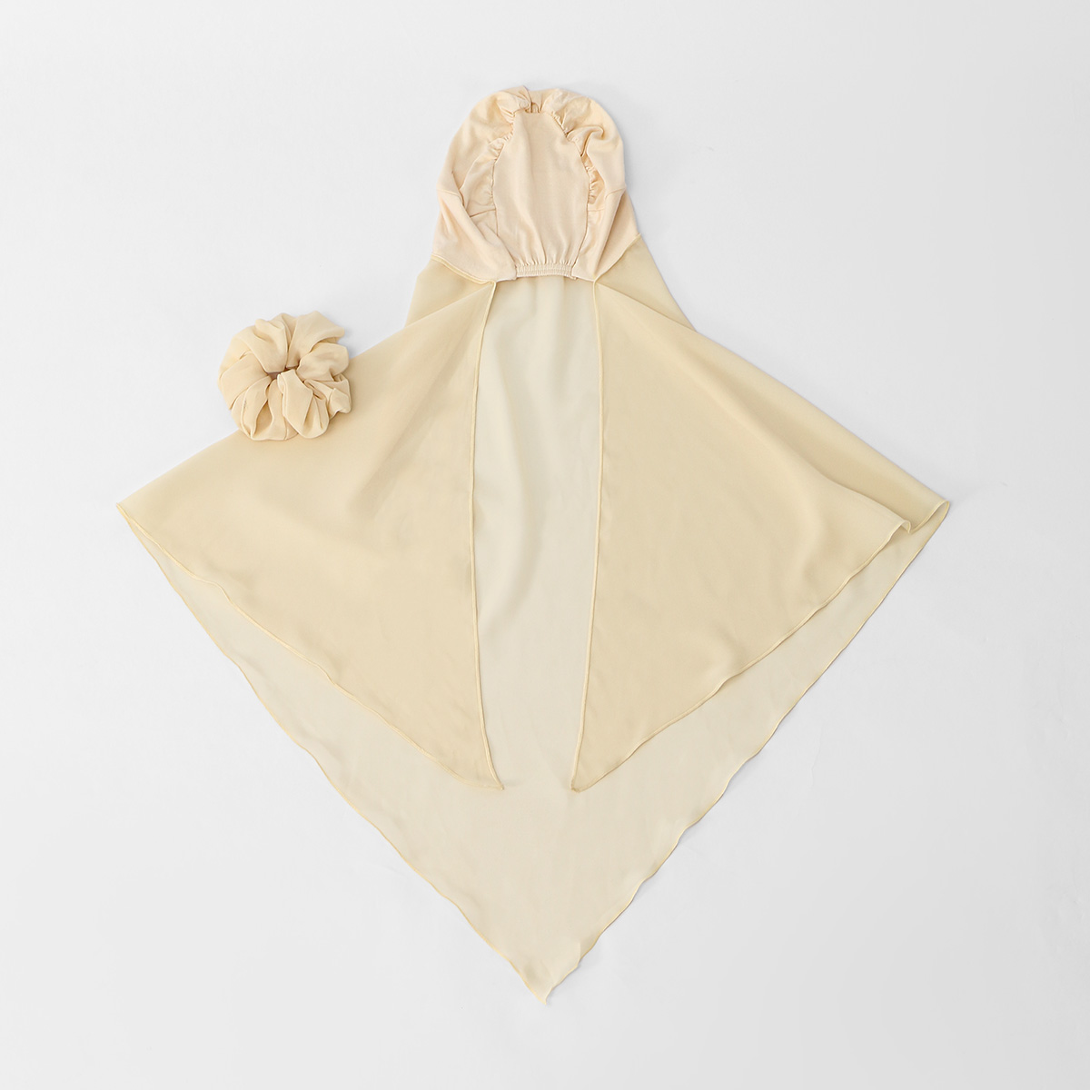 Ensemble Hijab Instantané en Mousseline Unie pour Femme avec Bandeau, Turban, Bonnet et Foulards en Jersey Élastiques, Chapeaux Hijab Respirants