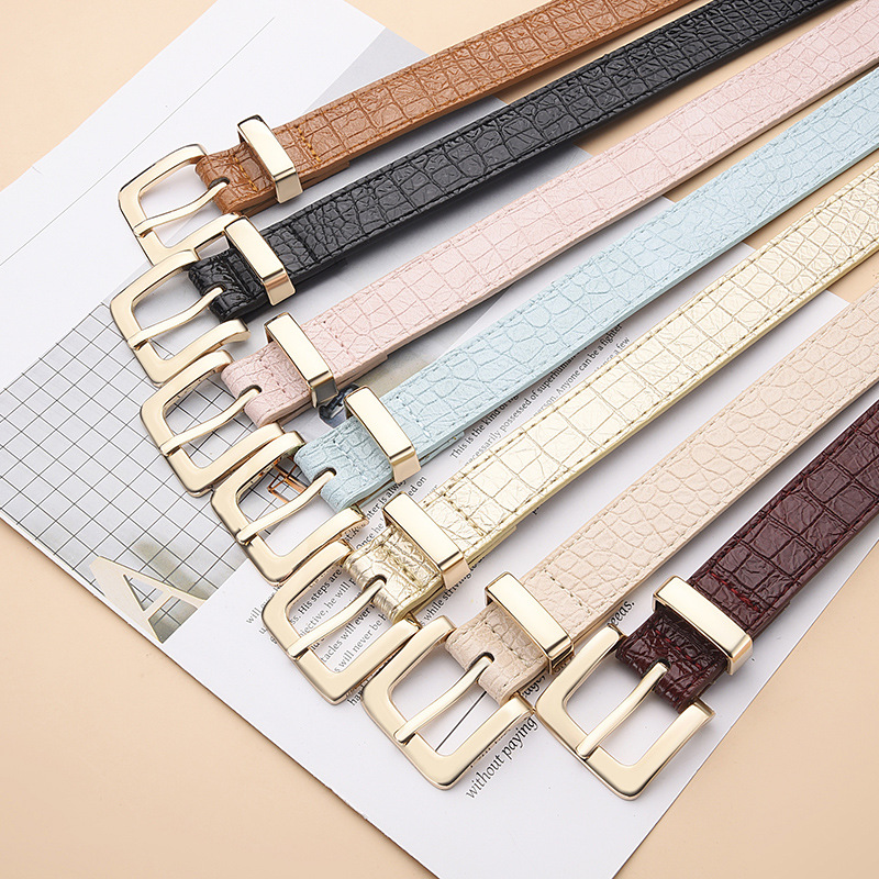 Nouvelle ceinture tendance pour femme, ceinture en cuir polyvalente à boucle ardillon pour femme, ceinture décorative simple pour pantalon