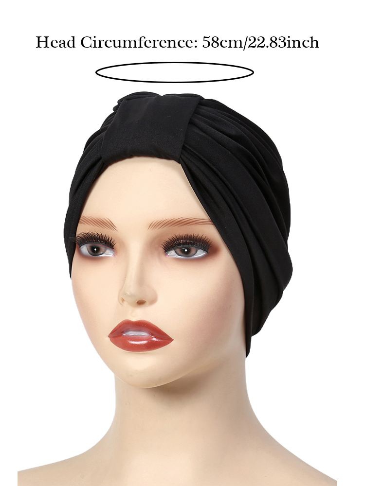 Casquettes Hijab musulmanes de couleur unie pour femmes, Turban doux et élastique pour dames, coiffure à la mode, pour Ramadan