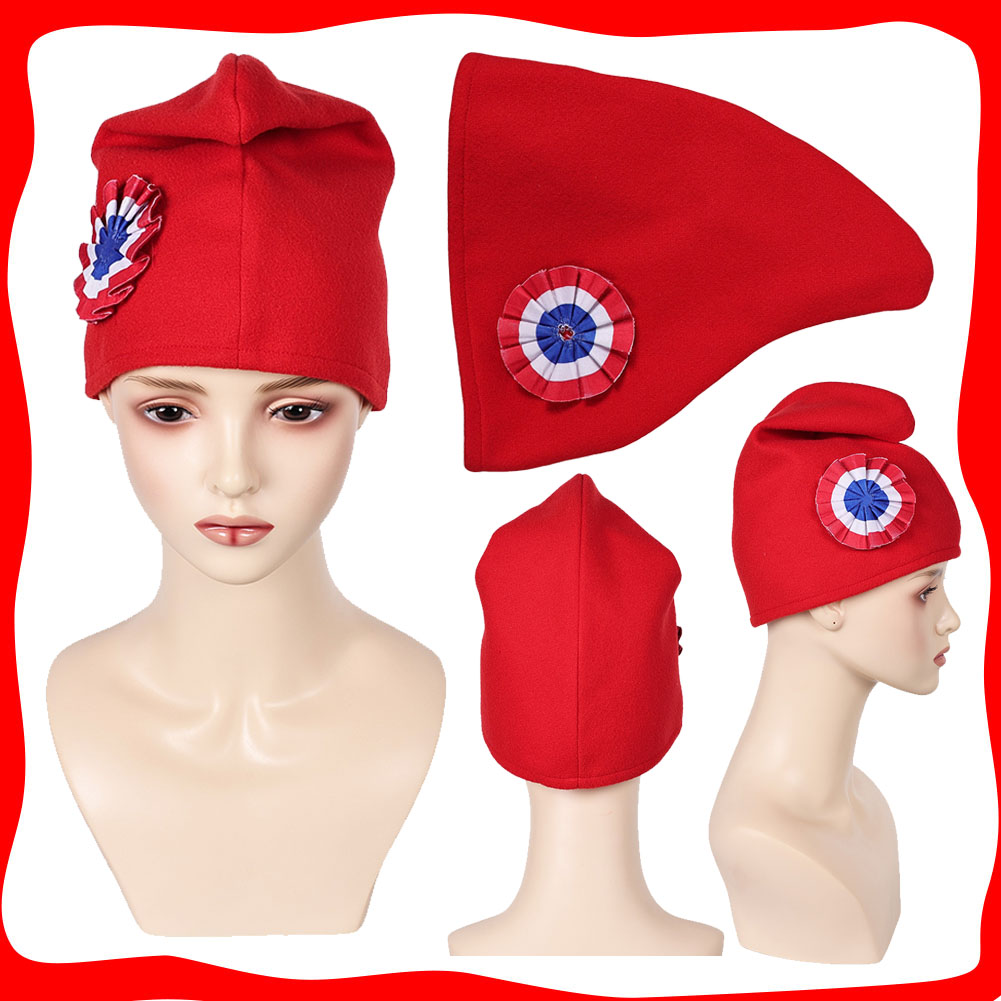Bonnet Phrygien Cosplay rouge, casquette de révolution française, accessoires de Costume pour adultes, chapeau, couvre-chef de fête d'halloween, cadeau