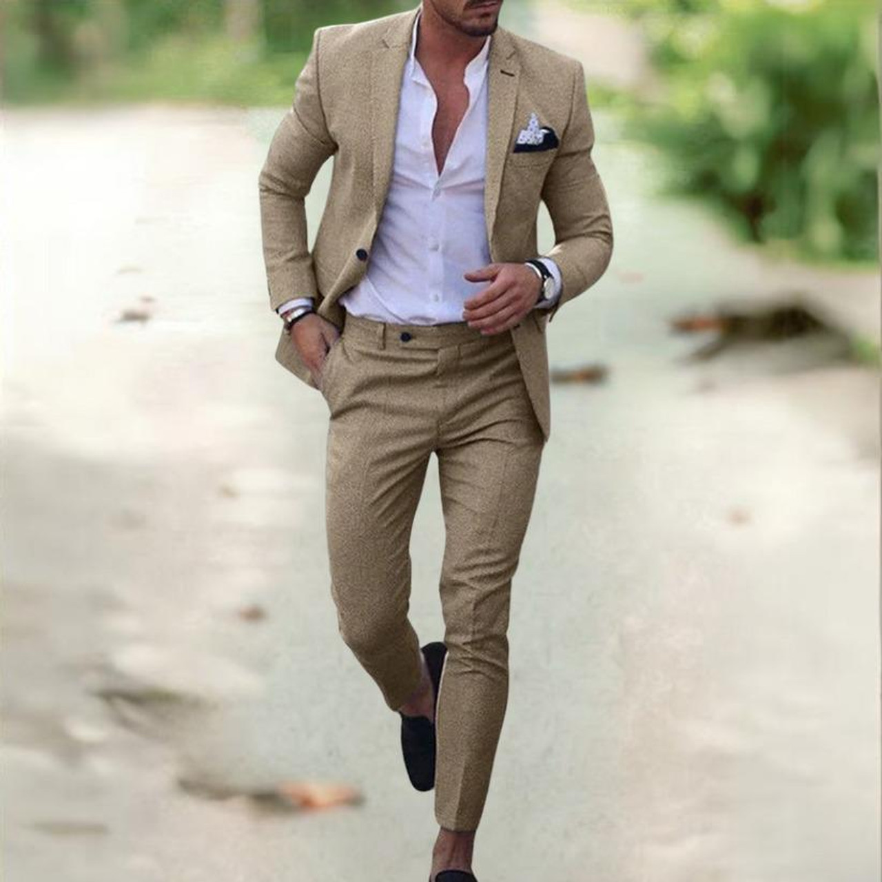 Costume élégant pour hommes, veste + pantalon), nouvelle collection 2025