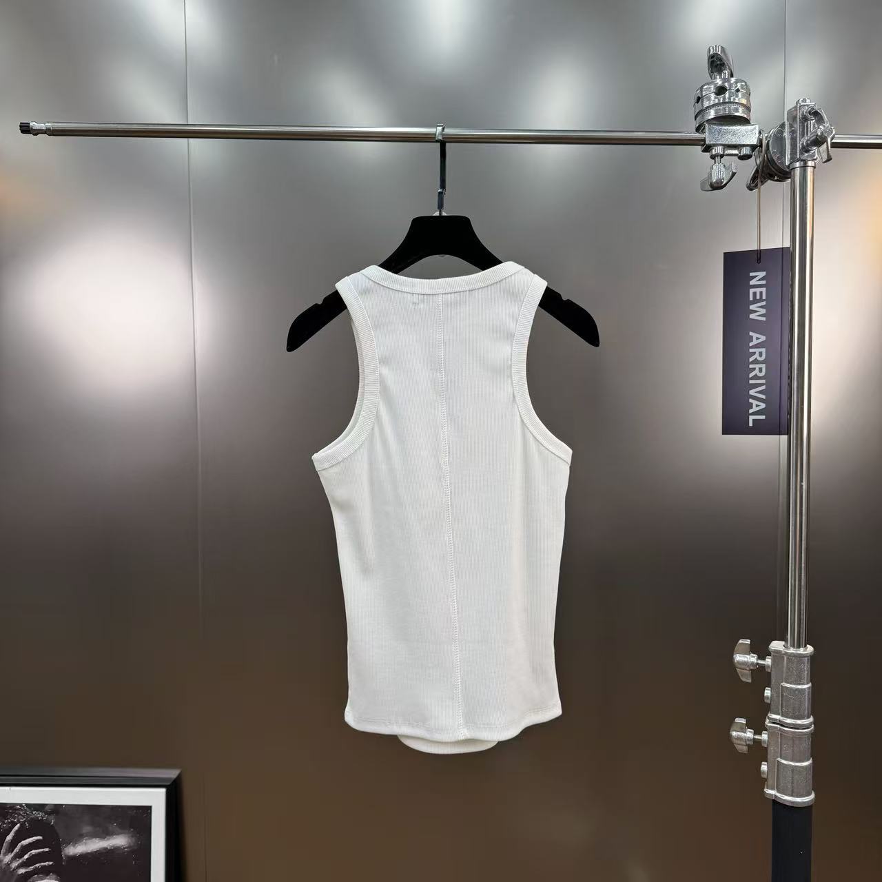 High Street coton t-shirts débardeurs haut vêtements d'extérieur pour femmes Base nouveau jarretelles rayé tricot Camis sans manches débardeur été