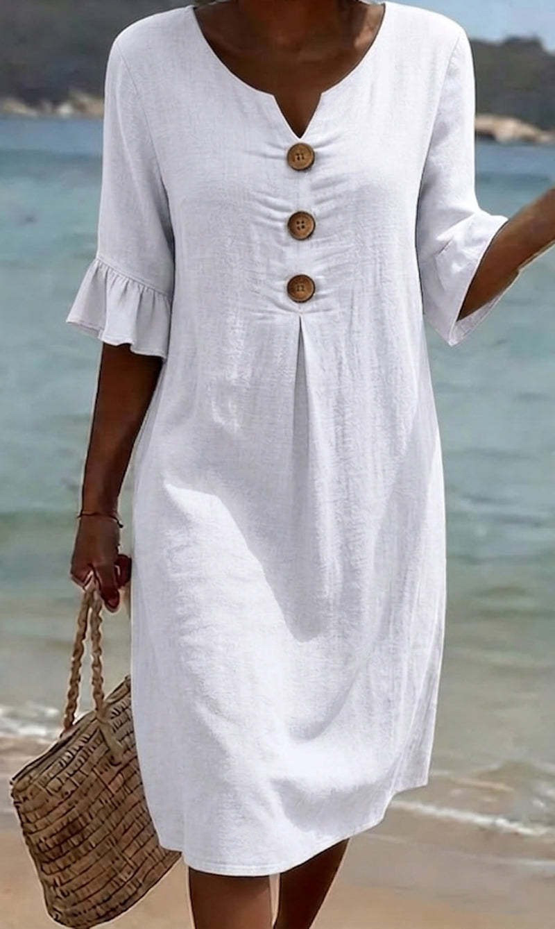 Robe Mi-Longue en Dentelle Patchwork pour Femme, Col Rond, Manches Courtes, Amissié, Broderie de Fleurs, Plissée, Tenue de ix, Été