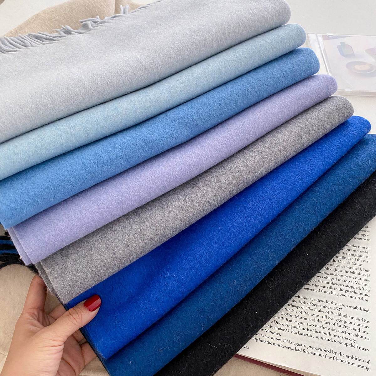 30*180 cm laine écharpe femmes de luxe couleur unie hiver chaud mode foulards gland châles Pashmina dame doux enveloppes