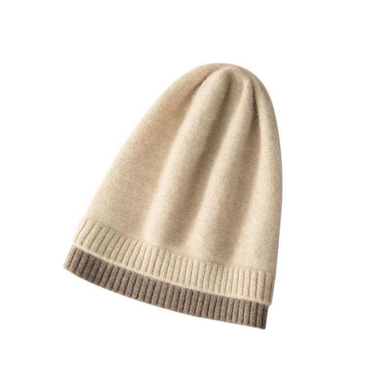 Chapeaux d'hiver pour femmes, couvre-chef tricoté en cachemire de chèvre, doux et chaud, à la mode, casquette de couverture décontractée pour l'extérieur, 100%