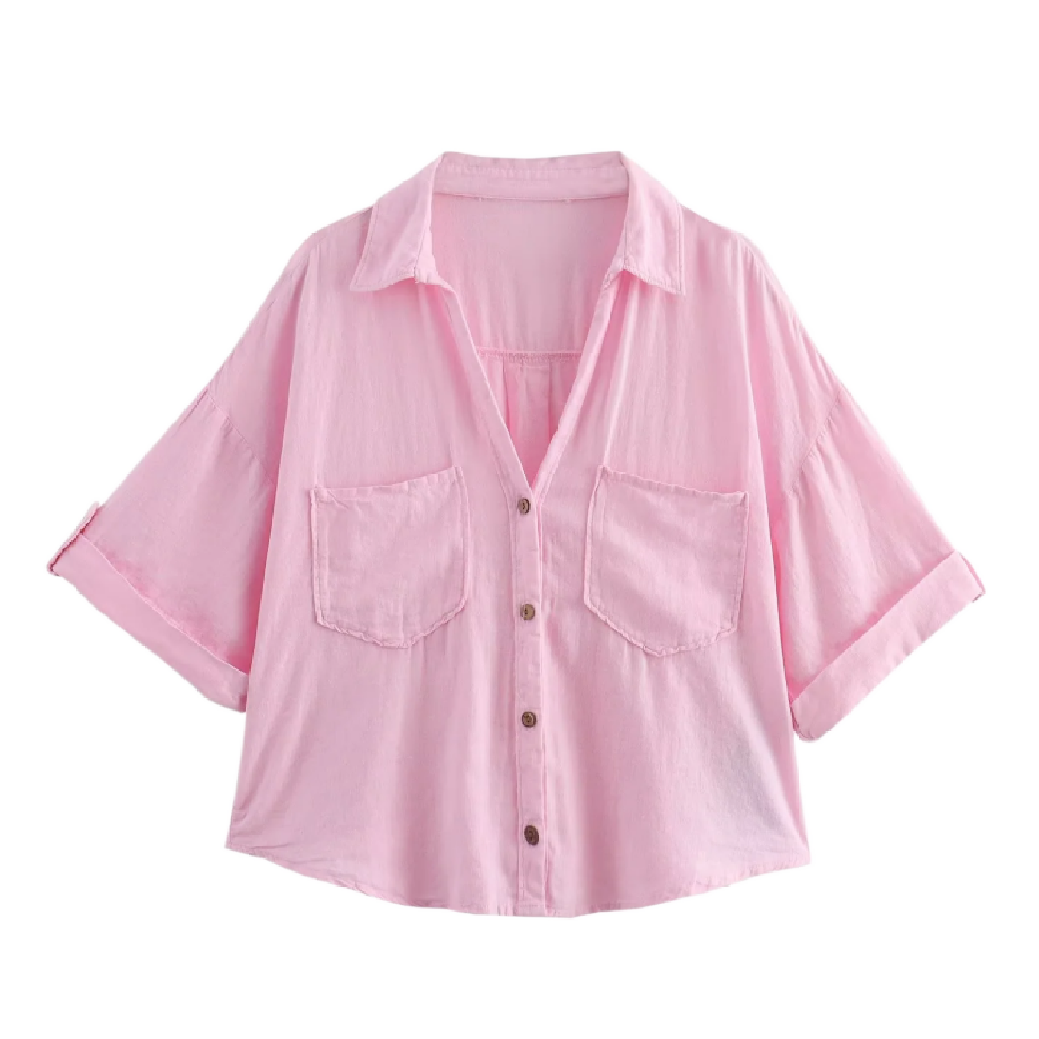 Nouvelle Blouse d'été pour Femme à Manches Courtes, Coupe Ample Décontractée, Élégante et Polyvalente, Style Simple et Tendance