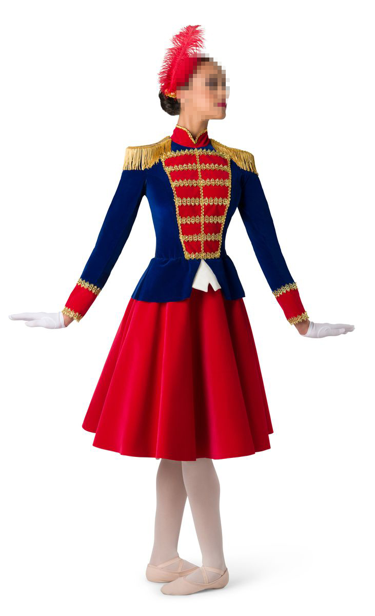 Costume casse-noisette pour femmes et hommes, ensemble de robe en velours militaire Royal médiéval, ensemble de spectacle sur scène à la mode pour Halloween et noël