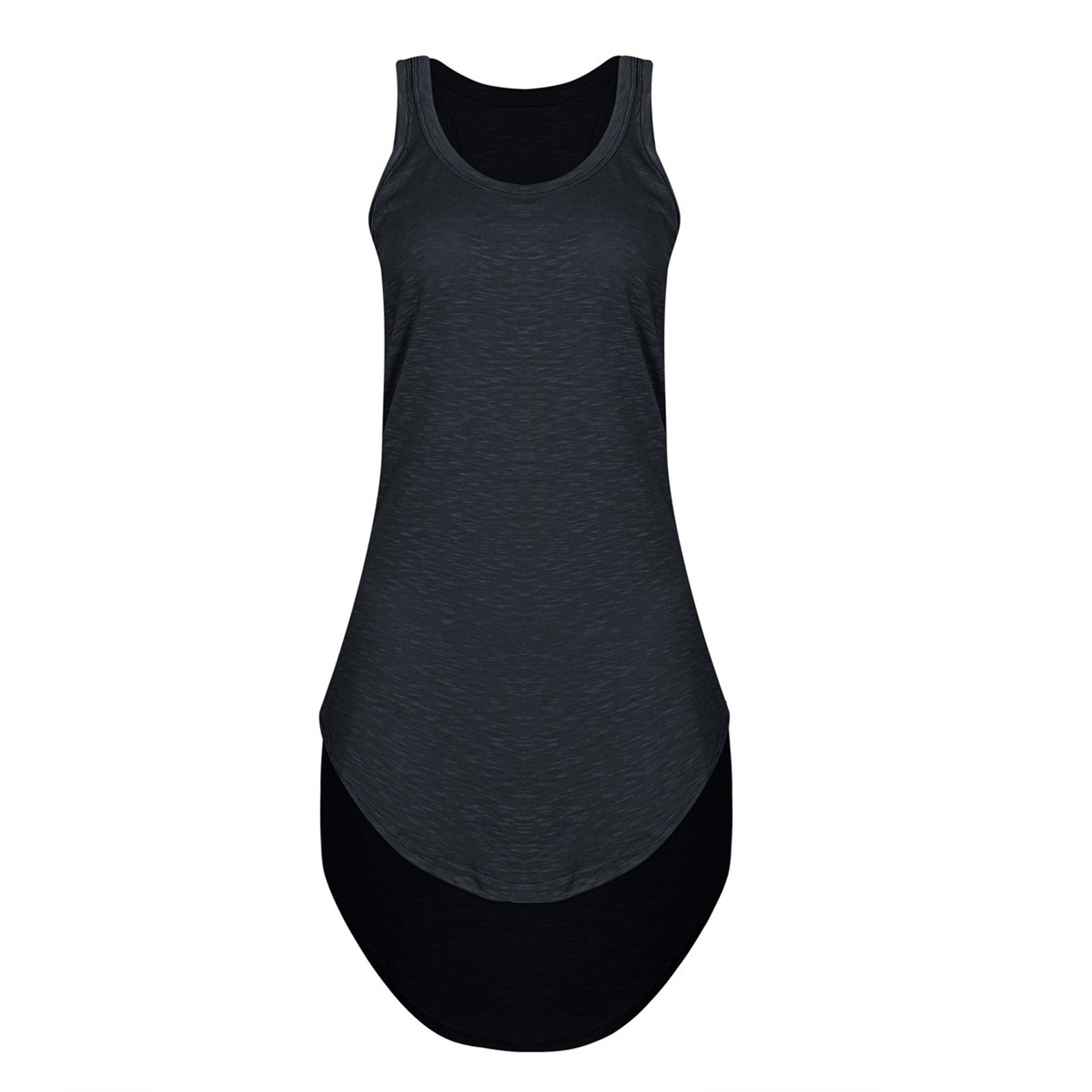 Robes d'été décontractées pour femmes, mini robe en coton, grande taille, document solide, col en U, patients, robe de douche
