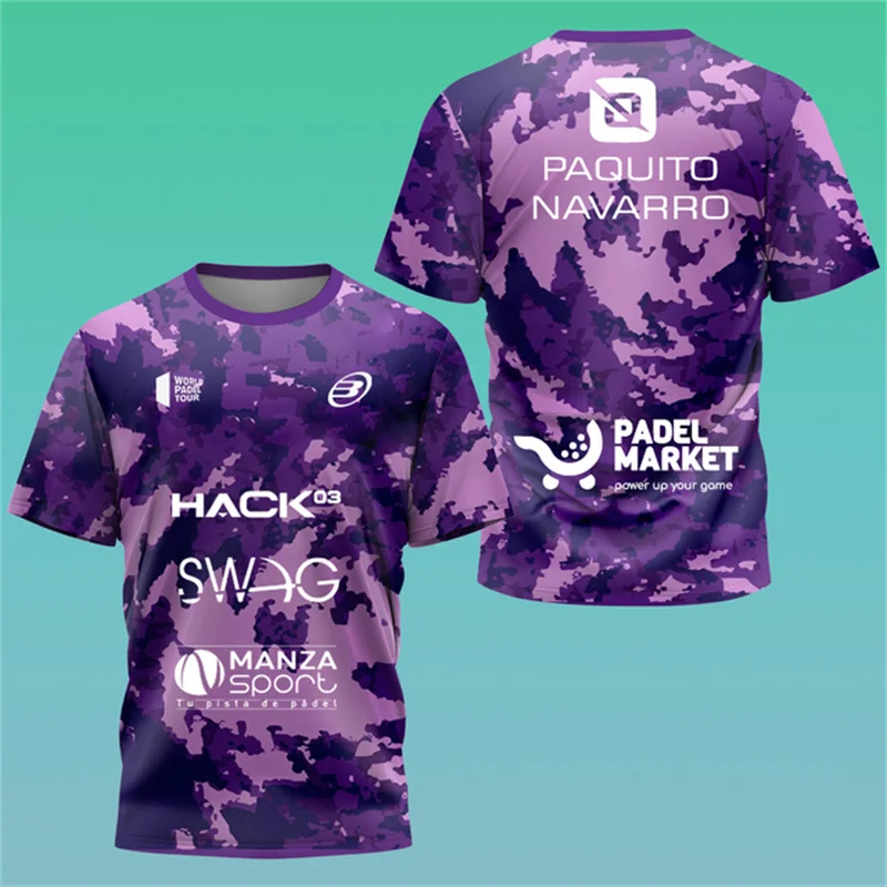 T-shirt de sport pour homme, style mode, pour le tennis, le badminton et le tennis de table, vêtements d'entraînement d'extérieur, hauts amples à manches courtes pour l'été