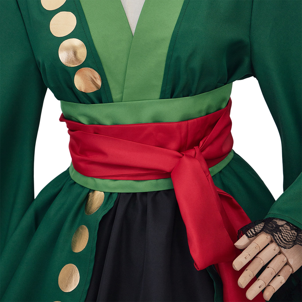 Roronoa Cosplay Costume Halloween Kimono robes tenues une pièce Anime Robe cape ceinture Costume complet tenue pour femme