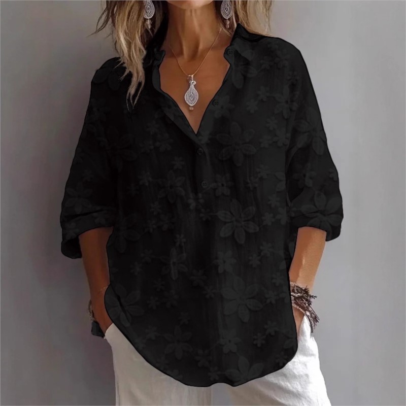 Chemisiers à la mode pour femmes, Simple et décontracté, couleur unie, col en v, chemise à manches courtes, nouvelle collection printemps automne, chemises blanches pour femmes