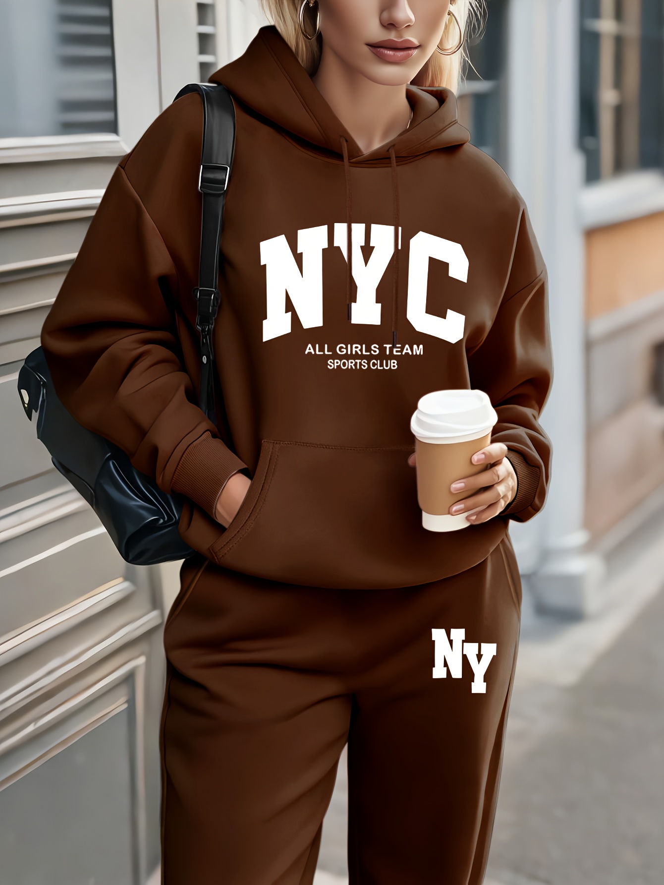 Ensembles de pantalons pour femmes, vêtements de haute qualité, sweat-shirt, pantalon de survêtement, costume à capuche, tenue d'automne et d'hiver en 2 pièces, survêtement pour femme