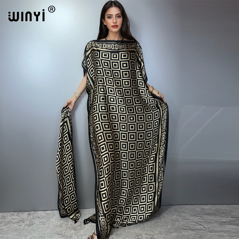 WINYI robe traditionnelle africaine musulmane pour femme abaya dubaï caftan de luxe robe de soirée élégante robe Maxi longueur couvertures de plage