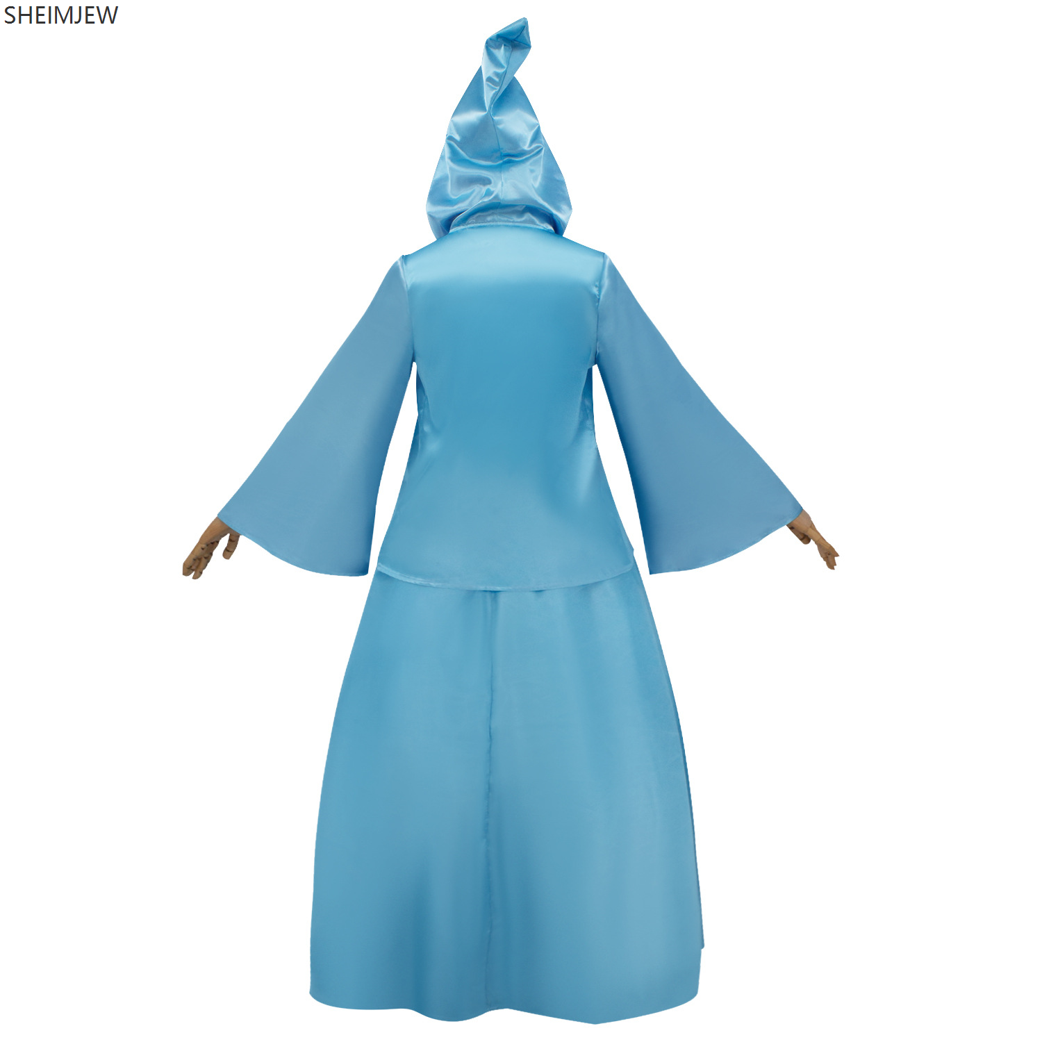 Vêtements pour femmes Qiyuan fée marraine Robe de luxe à capuche cape Robe Costume Halloween Cosplay carnaval fête modèle Costume