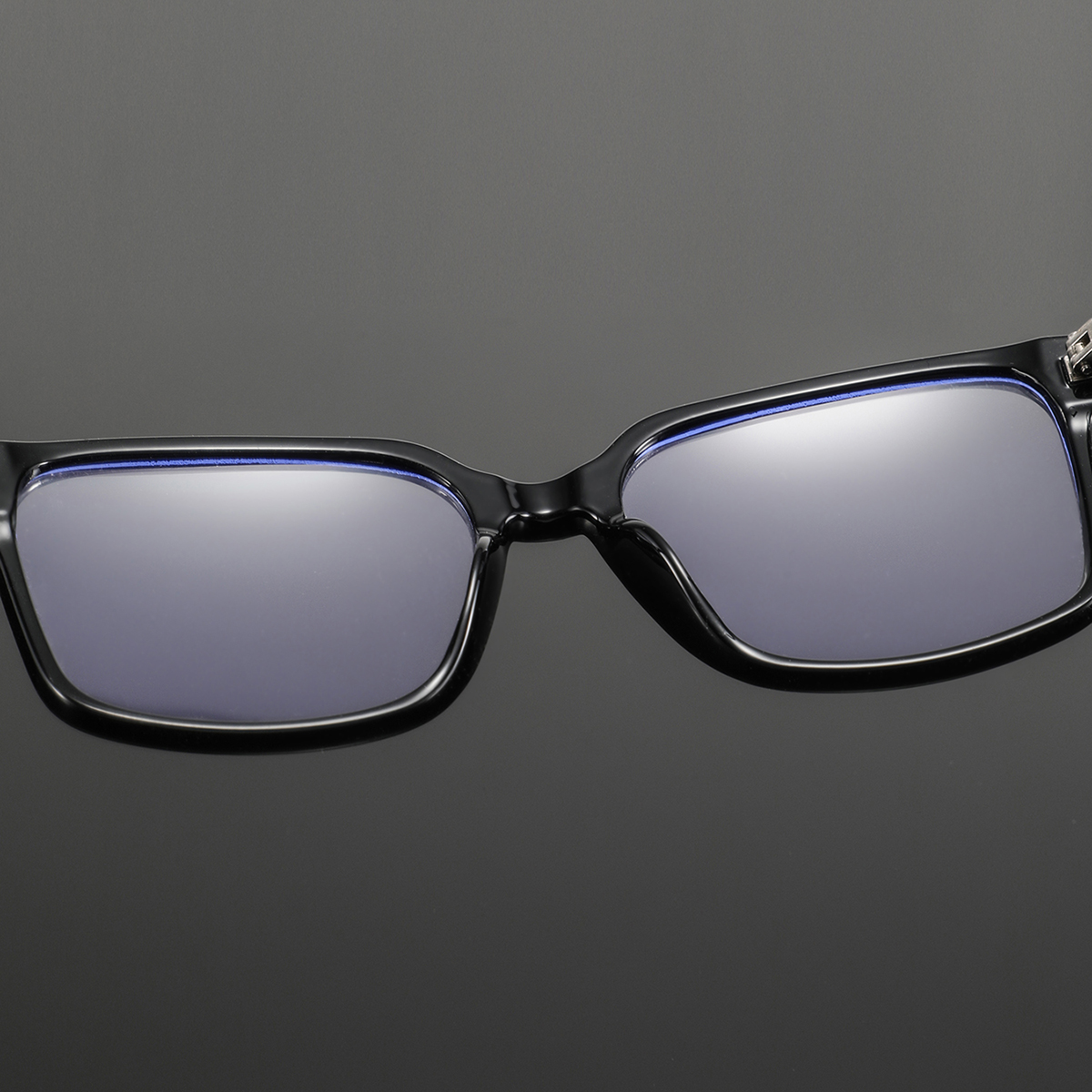 1 paire de lunettes carrées en plastique pour hommes, simples et artistiques, de style universitaire, uniques et polyvalentes, décontractées et relaxantes, avec une ambiance décontractée, lunettes sans ordonnance à la mode