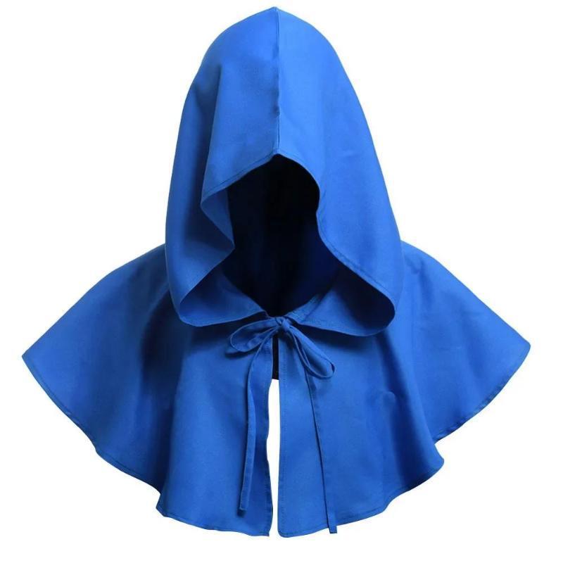 Costume médiéval unisexe pour hommes et femmes, chapeau de Cape Renaissance, Costume de Cosplay de sorcière d'halloween, Cape à capuche, chapeaux pour femmes
