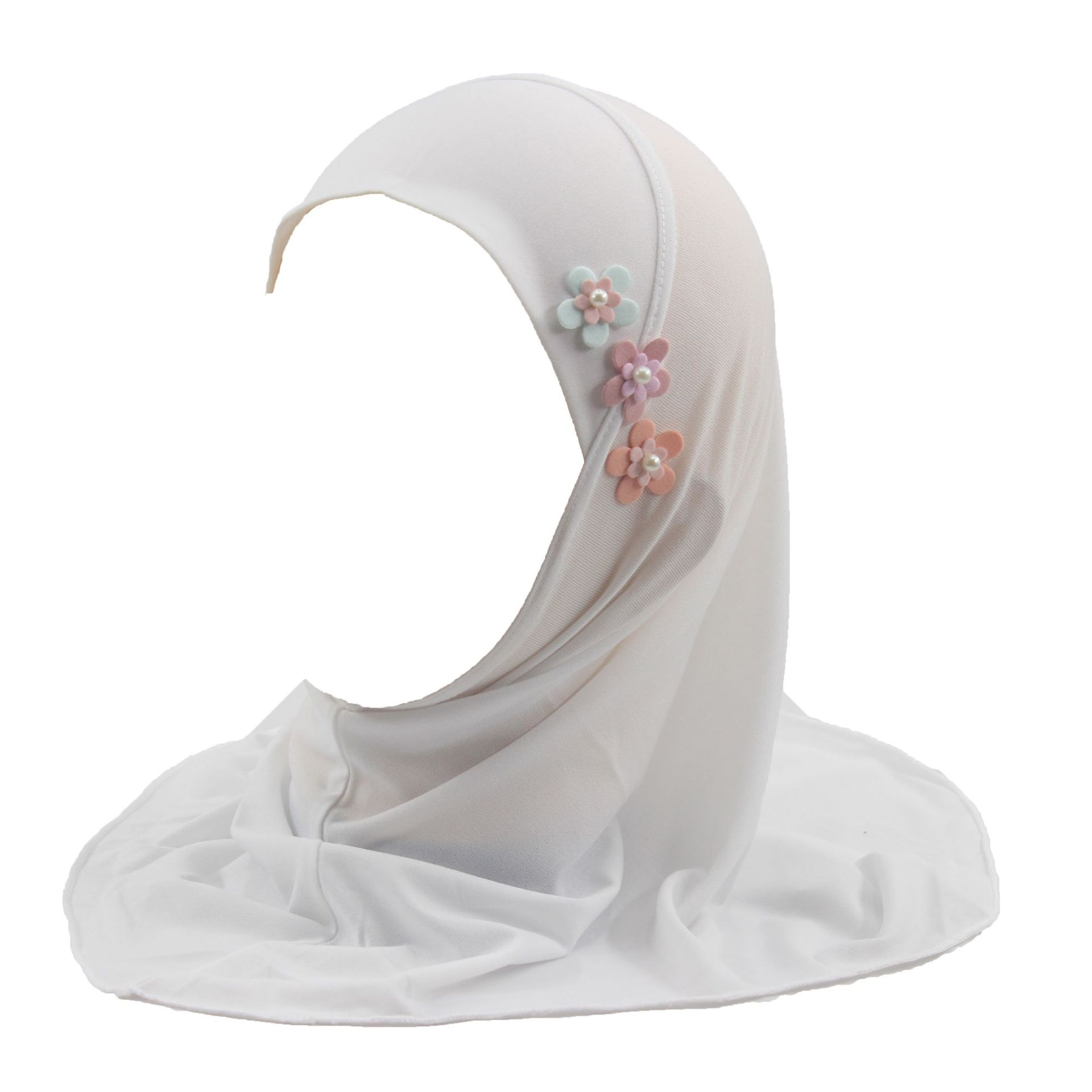 Hijab musulman pour filles, Turban arabe, Khimar islamique, Hijab instantané directement, écharpe de couleur unie, couleur fleur au hasard