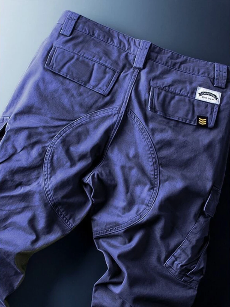 Pantalon de randonnée kaki homme Cargo pantalon pour hommes multi-poches Multi poche extérieur droit esthétique coupe régulière concepteur ample