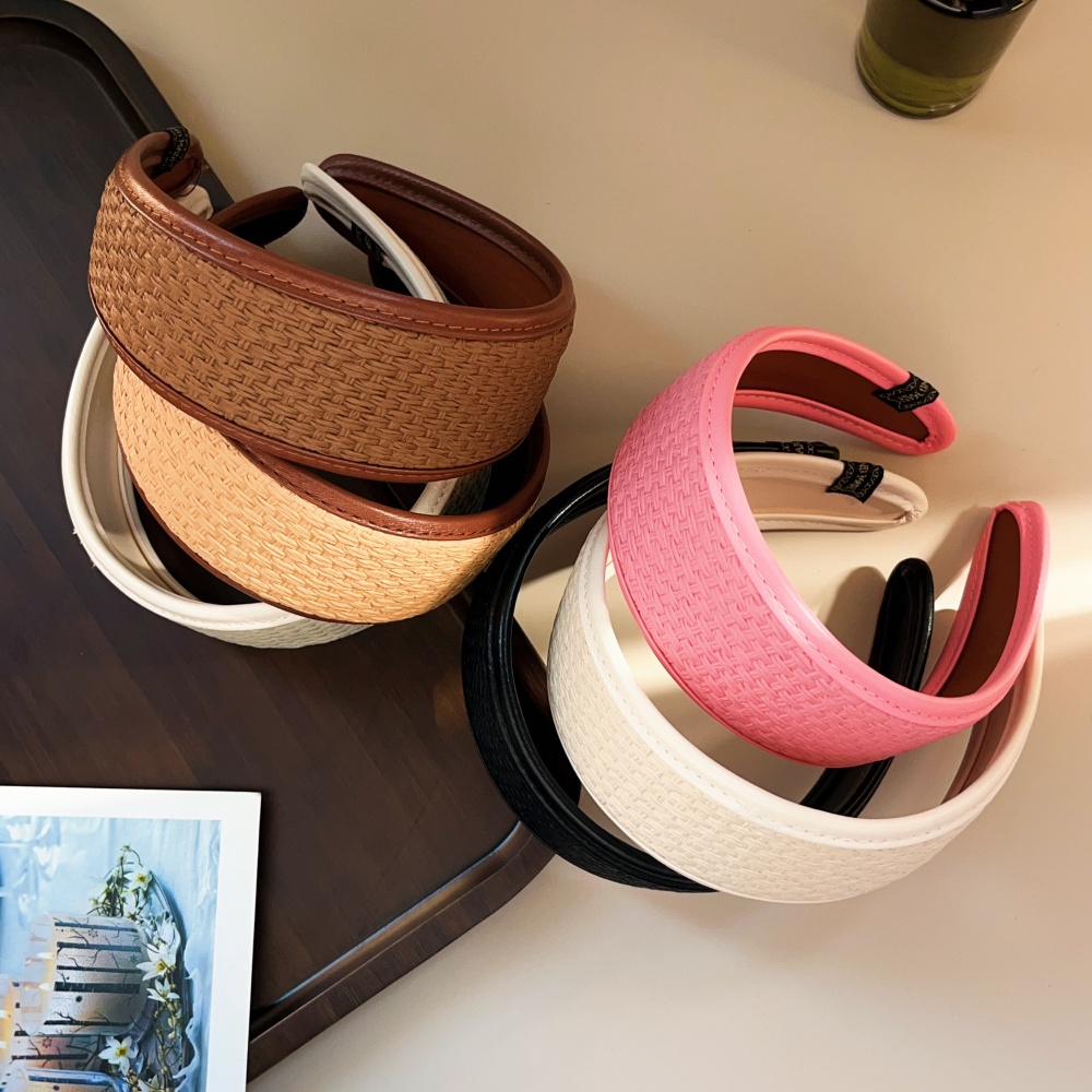 Nouveau 2025 rétro PU cuir bandeaux larges Turbans anti-dérapant cerceau bandeau élégant cheveux accessoires femmes filles articles de mode cadeaux
