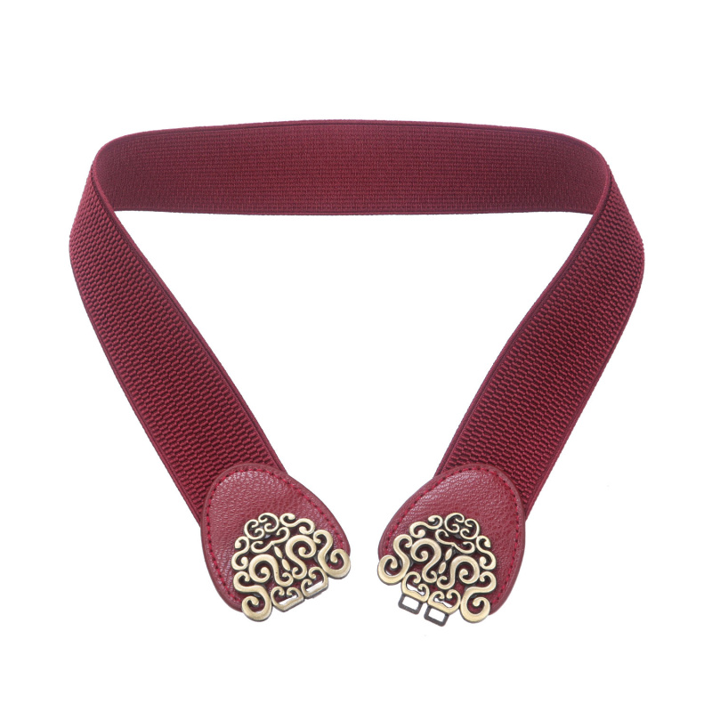 Ceinture élastique rétro extensible pour femmes, large, accessoire de mode pour filles, adapté à l'appariement de jupes, pantalons, robe, gagnant