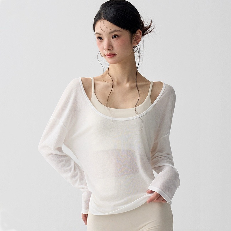 Chemise de sport à manches longues pour femmes, vêtements de yoga, T-shirt de fitness, T-shirt de course à séchage rapide, haut d'entraînement, vêtements de gym pour femmes