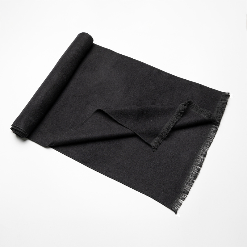 Écharpe en cachemire de couleur unie hiver chaud foulard Pashmina marine noir châle écharpe pour hommes décontracté affaires foulards Echarpe enveloppes