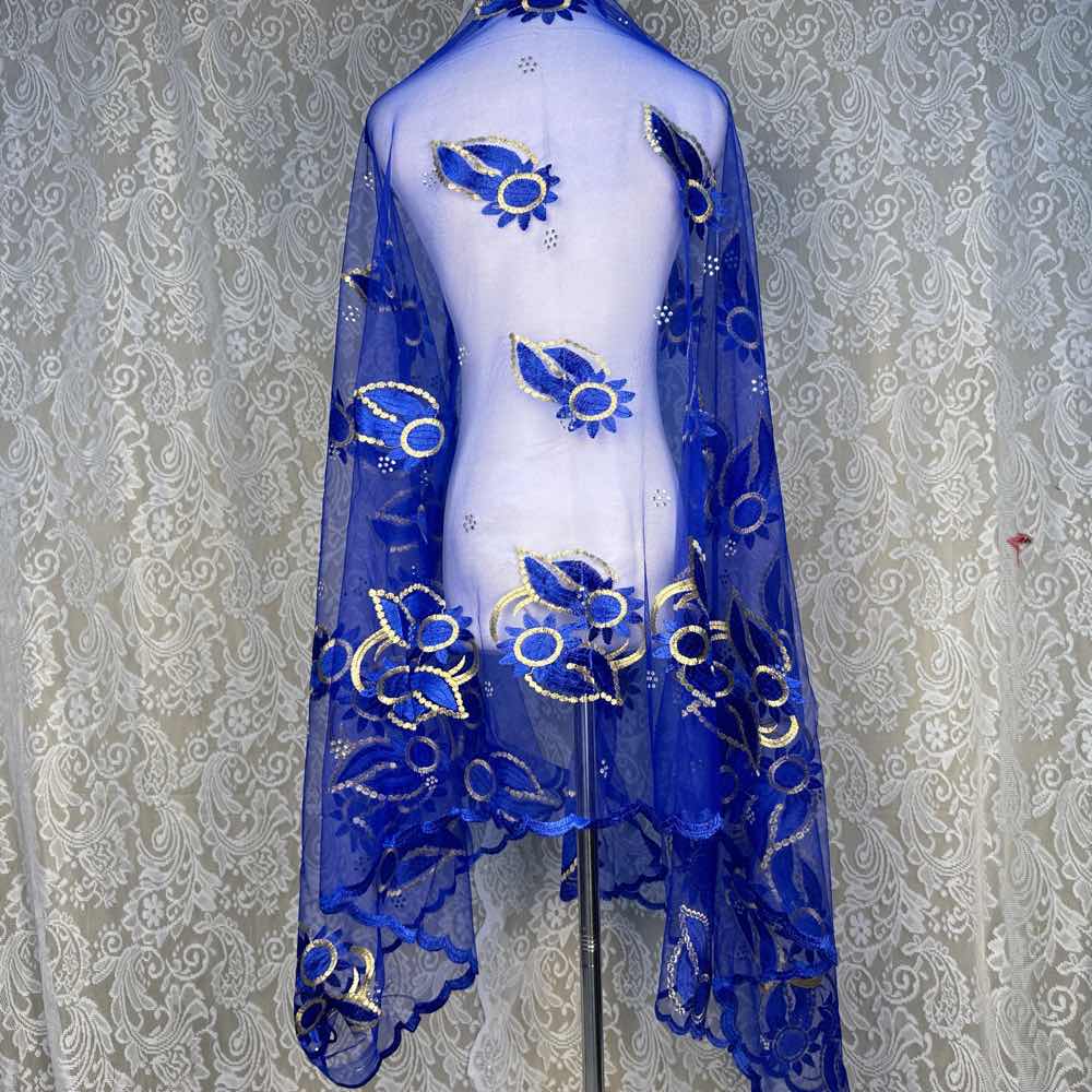 En promotion : Nouveaux hijabs en voile africain 2025 pour femmes musulmanes, foulards islamiques de Dubaï, châles brodés en voile