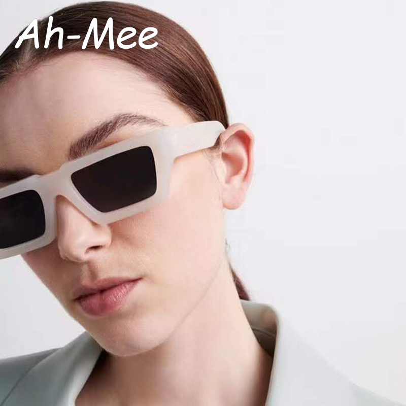 Lunettes de soleil Vintage à monture carrée pour femmes et hommes, verres solaires tendance, Punk populaire rétro Hip-Hop, UV400