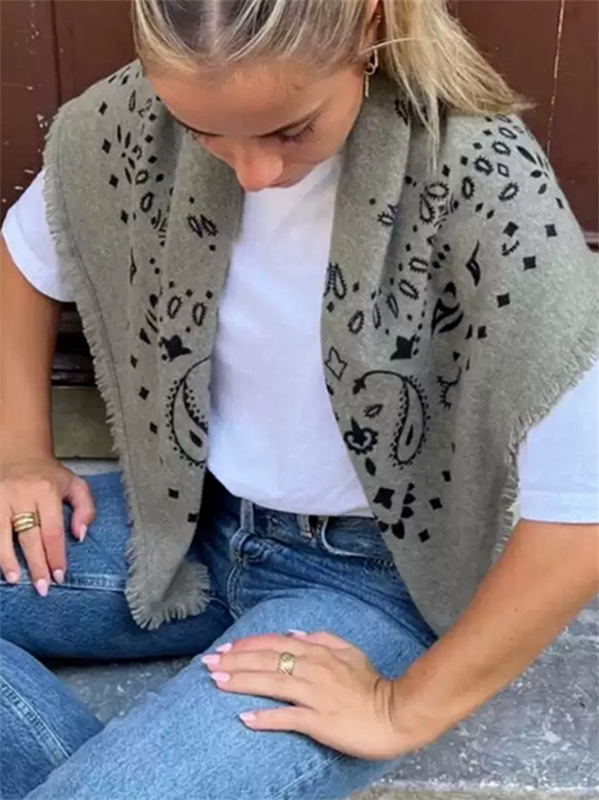 Écharpe en laine pour femme à motif paisley rétro, châle polyvalent pour femme, accessoires, écharpes carrées, mode automne/hiver