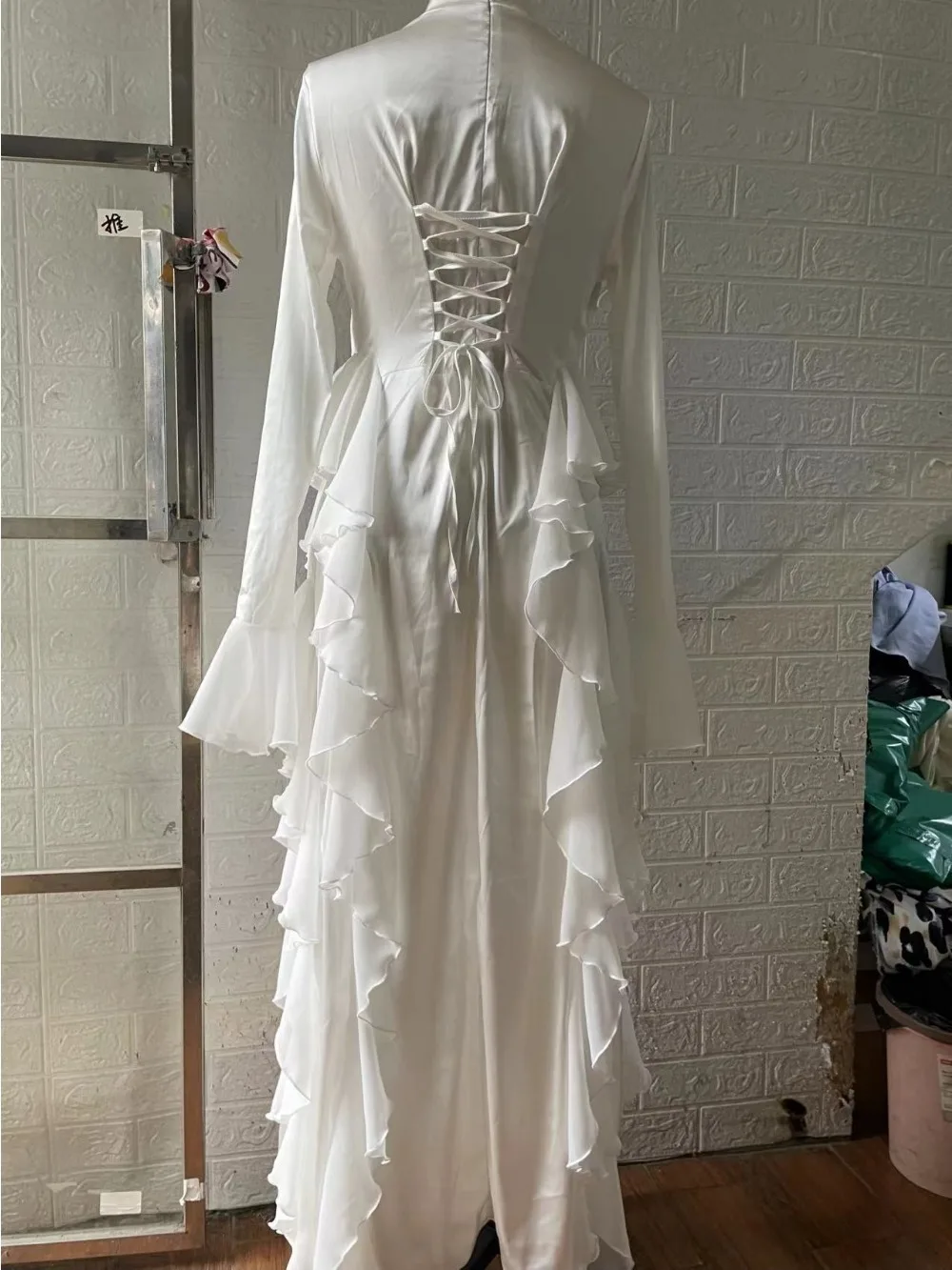 Robe de soirée à manches évasées pour femmes musulmanes, Jalabiya, Eid Ramadan, Robe longue arabe, Robe à volants de Dubaï, Robes de soirée éducatives, Abayas