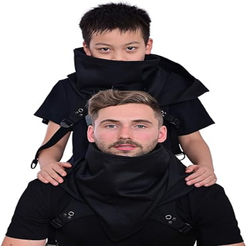 Cyberpunk Rogue Cowl Hood écharpe hiver cache-cou Costume Cape à capuche chapeau pour Halloween Cosplay et usage quotidien