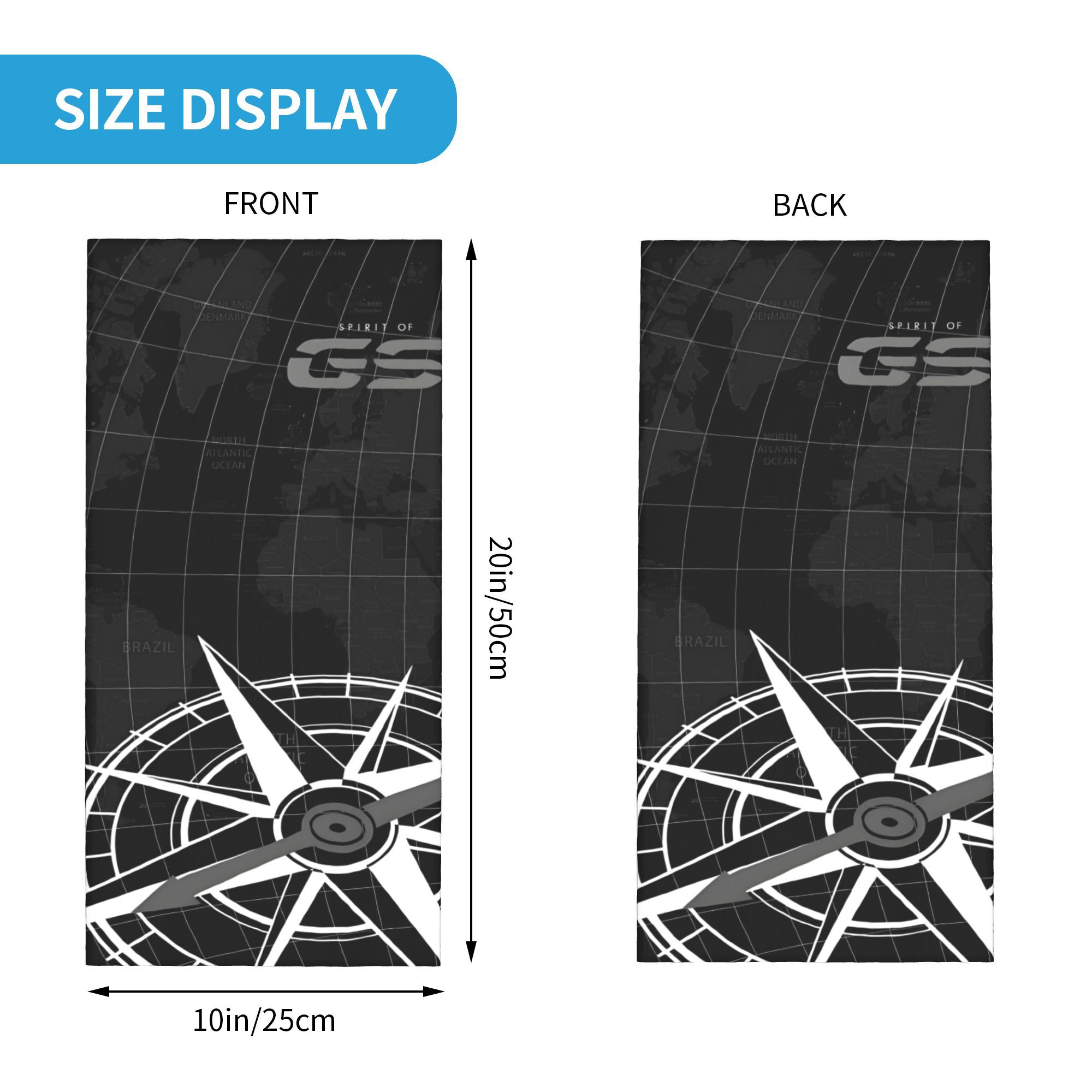 Guêtre de cou Bandana GS personnalisée, pour randonnée, course à pied, écharpe enveloppante pour femmes et hommes, bandeau d'aventure pour moto, plus chaud