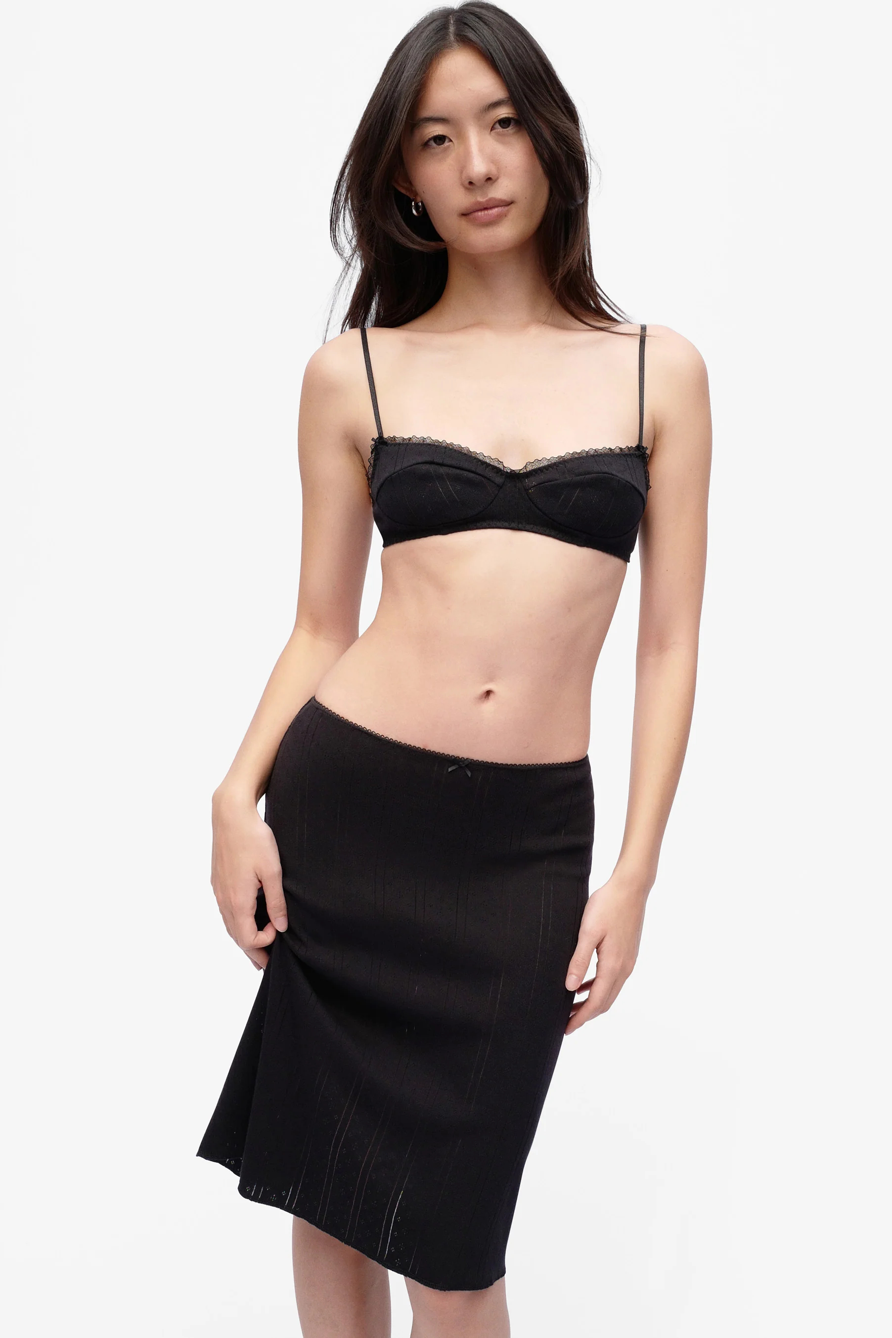 COUCOU La jupe slip noire et blanche