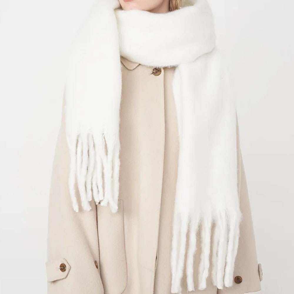 37*230 cm hiver écharpe femmes luxe cachemire écharpe épaissir chaud foulards gland foulard châles couleur unie doux châle